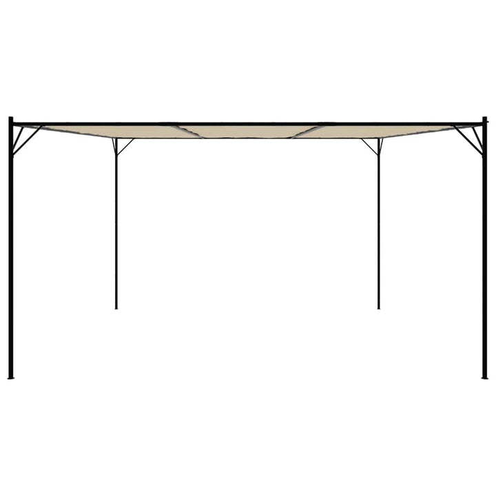 Paviljong Beige 4X4 M 180 G/M² Tyg Och Stål
