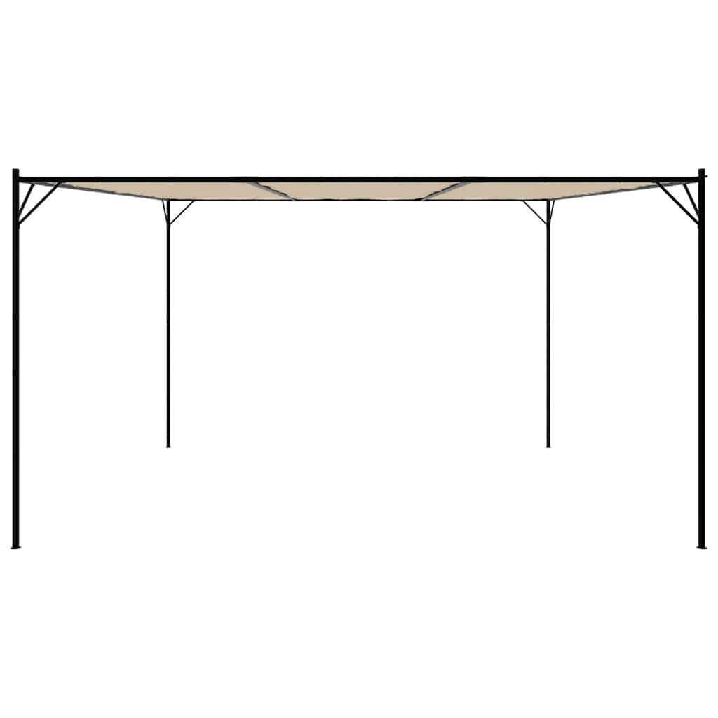 Paviljong Beige 4X4 M 180 G/M² Tyg Och Stål