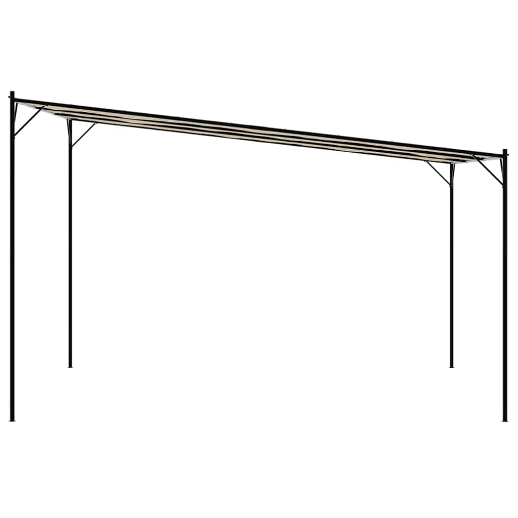 Paviljong Beige 4X4 M 180 G/M² Tyg Och Stål
