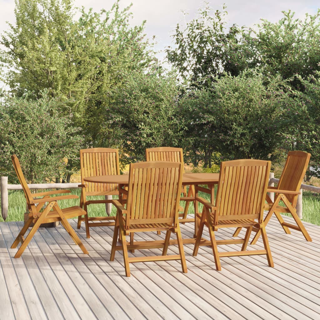 Matgrupp För Trädgården 7 Delar Massiv Teak