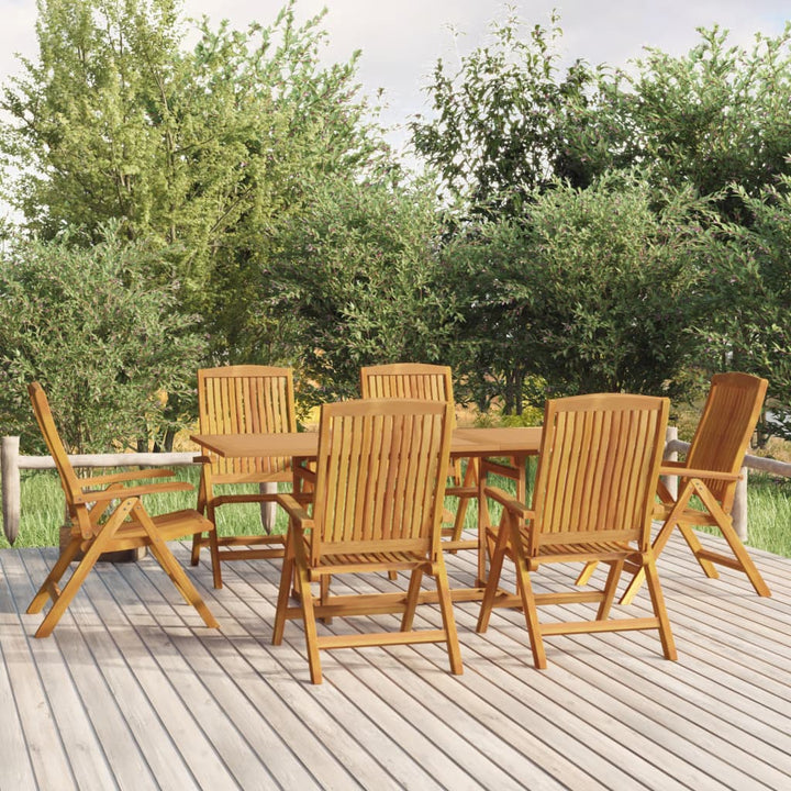 Matgrupp För Trädgården 7 Delar Massiv Teak