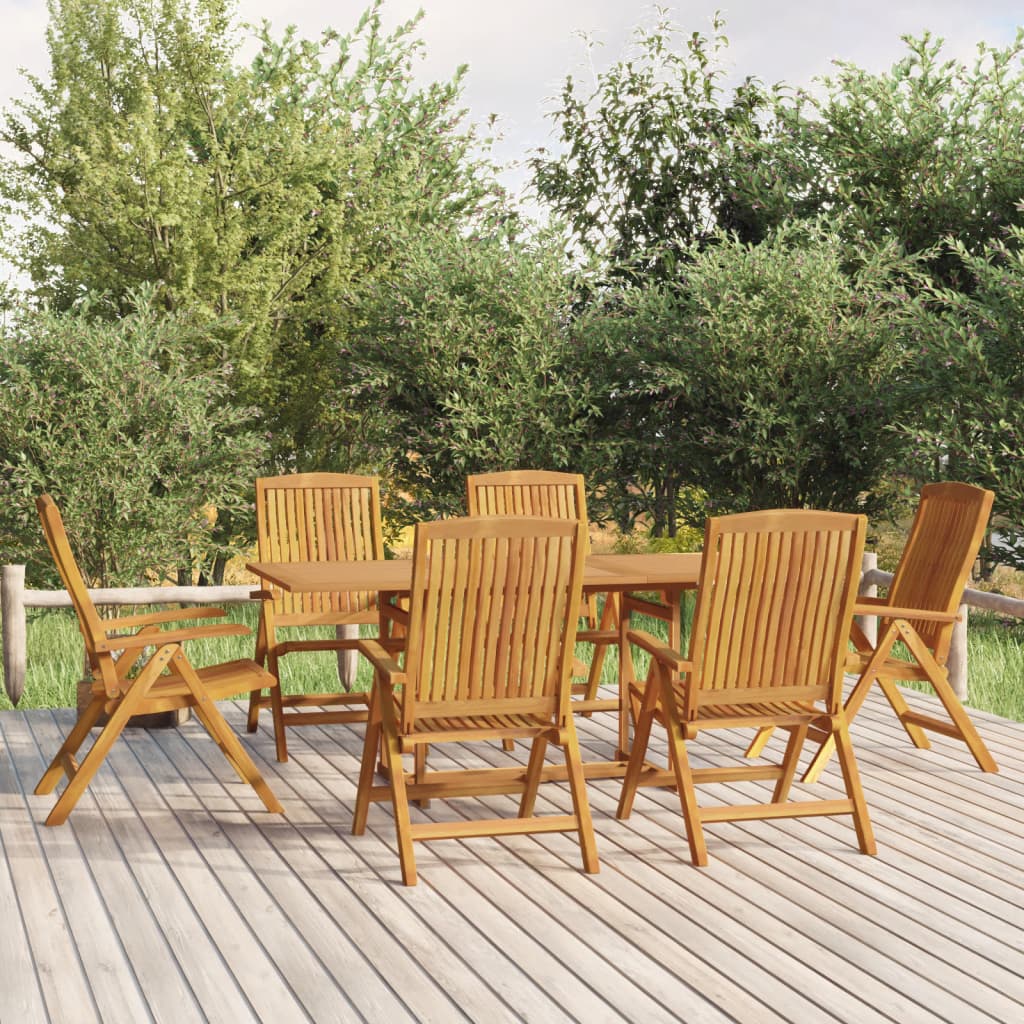 Matgrupp För Trädgården 7 Delar Massiv Teak