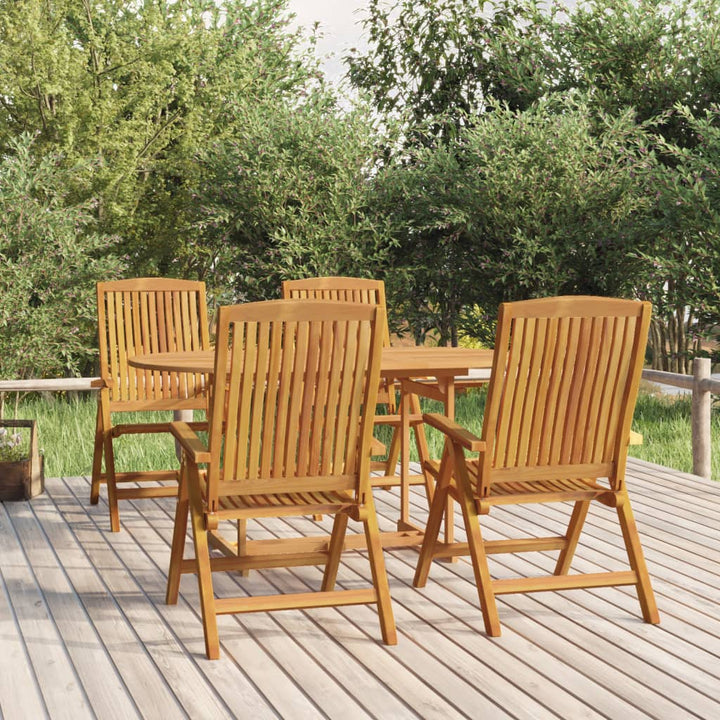 Fällbara Fåtöljer 2 St Massivt Trä I Teak