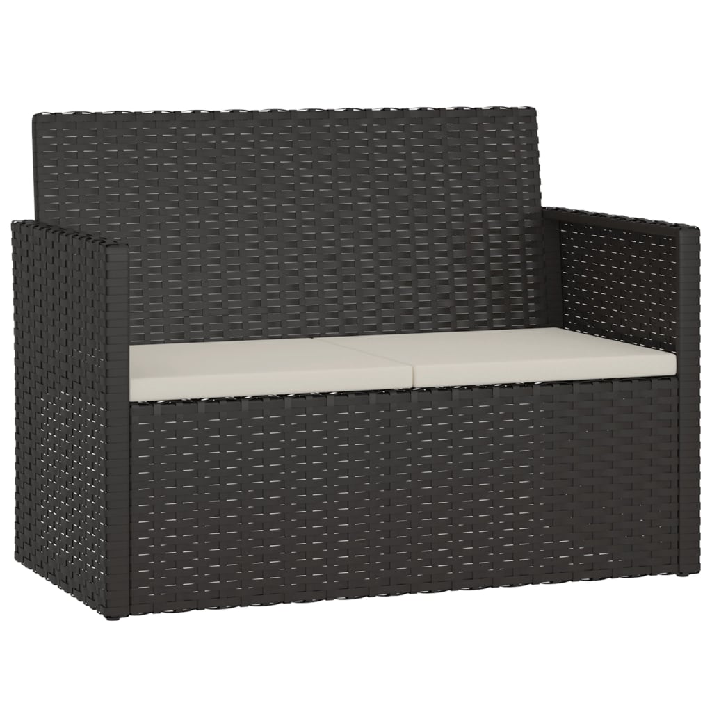 Trädgårdsbänk Med Dynor 105 Cm Konstrotting