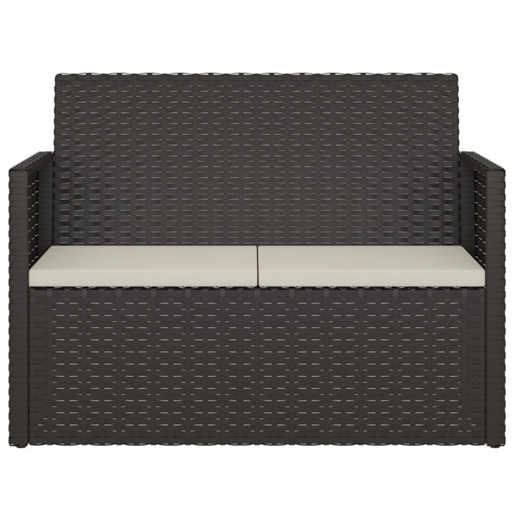 Trädgårdsbänk Med Dynor 105 Cm Konstrotting