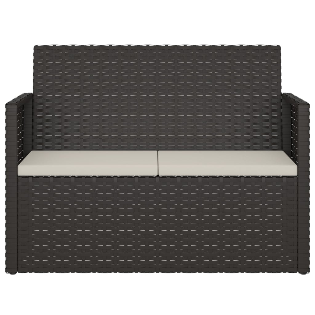 Trädgårdsbänk Med Dynor 105 Cm Konstrotting