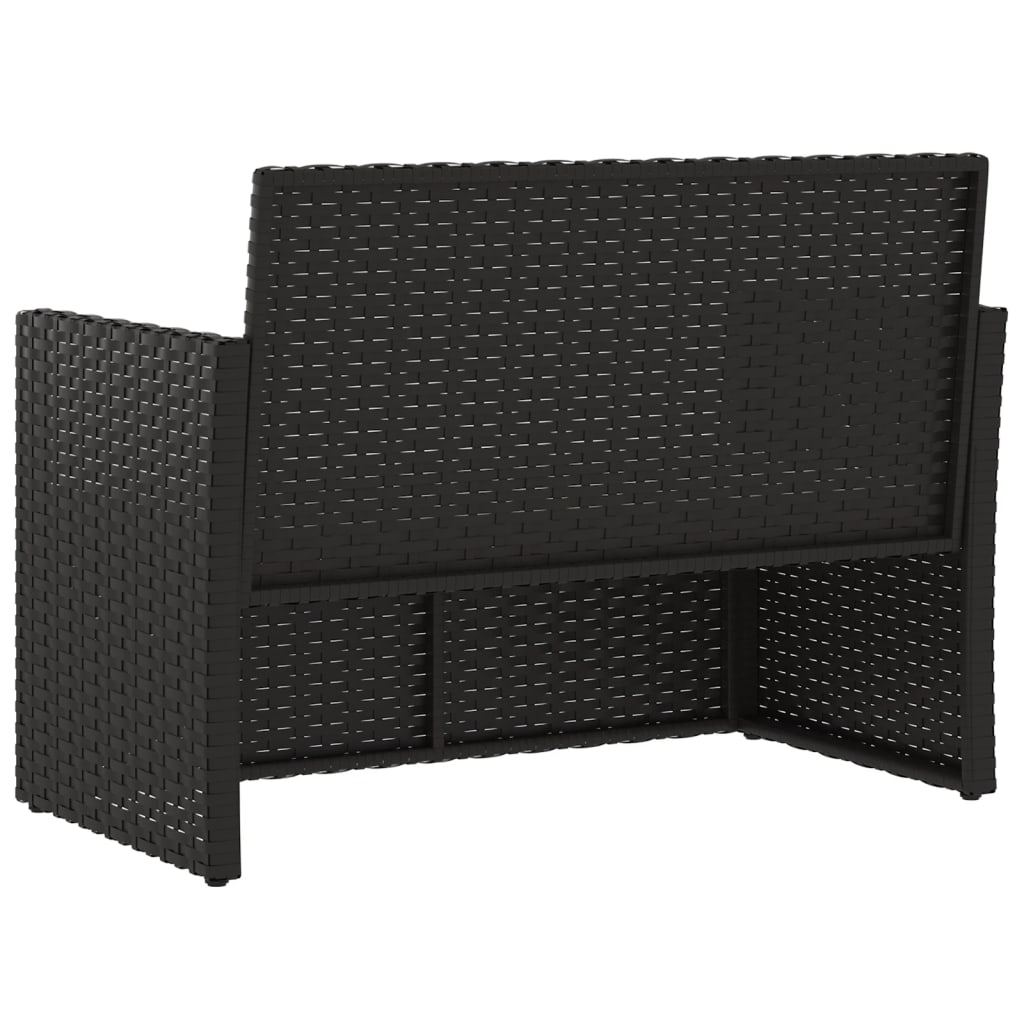 Trädgårdsbänk Med Dynor 105 Cm Konstrotting