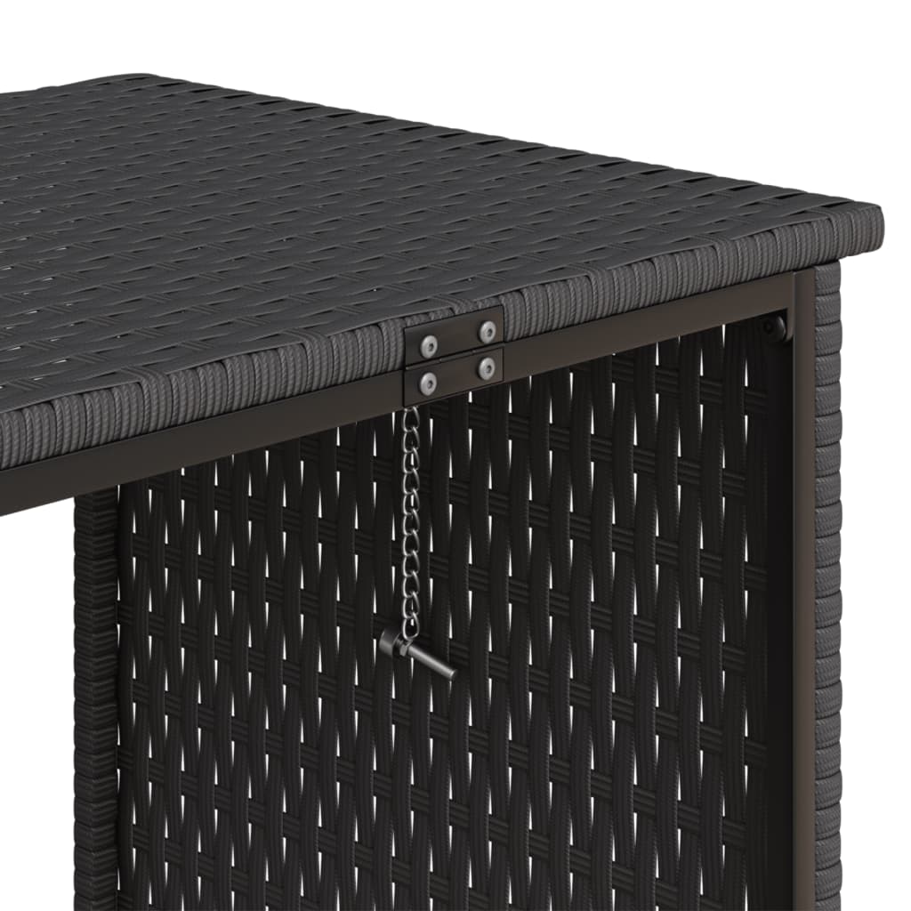 Trädgårdssoffa Med Bord Och Dynor L-Formad Konstrotting