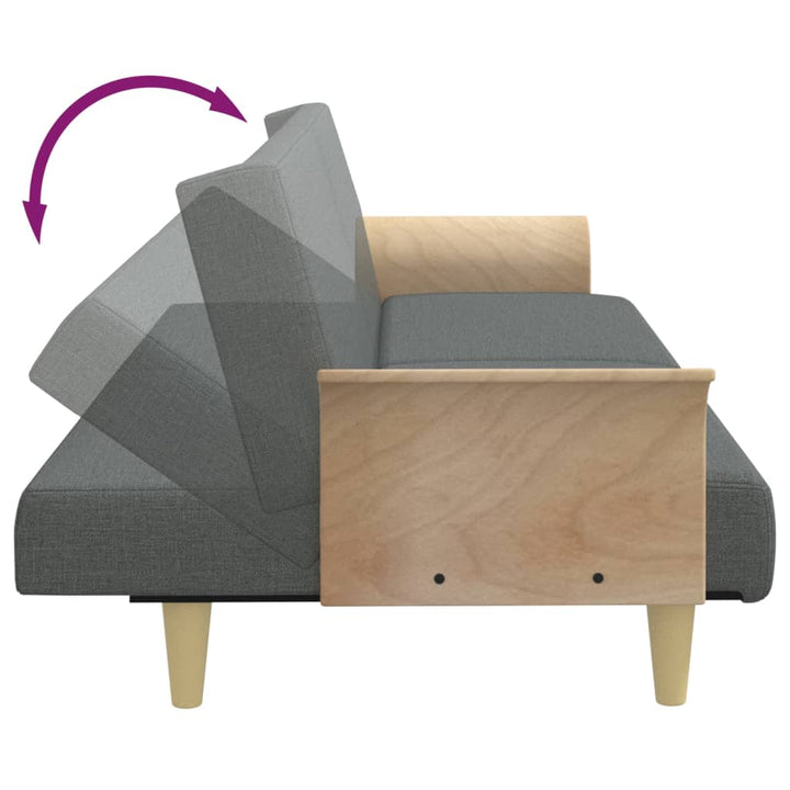 Bäddsoffa Med Armstöd Tyg