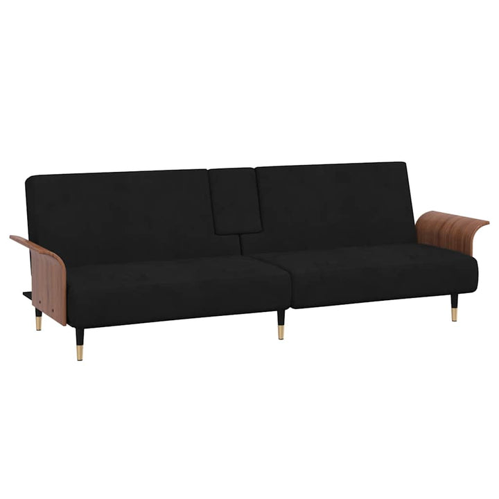 Bäddsoffa Med Mugghållare Sammet