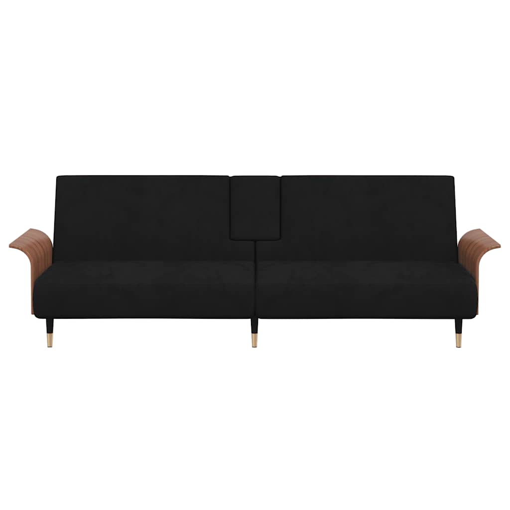 Bäddsoffa Med Mugghållare Sammet