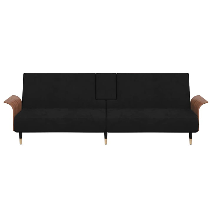 Bäddsoffa Med Mugghållare Sammet