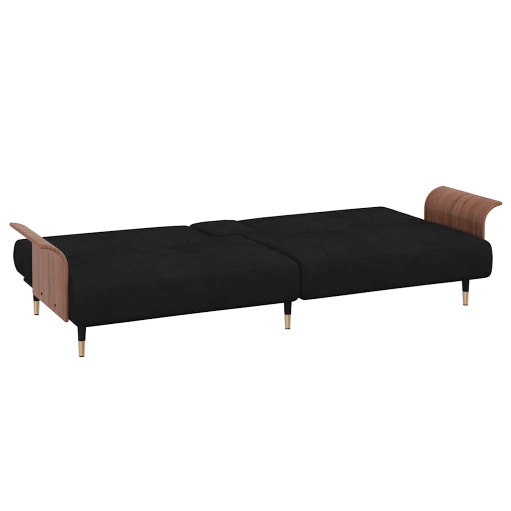 Bäddsoffa Med Mugghållare Sammet