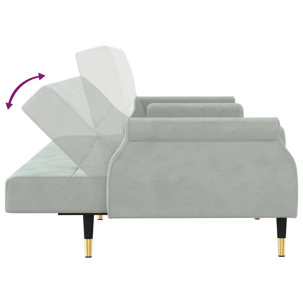 Bäddsoffa Med Dynor Sammet