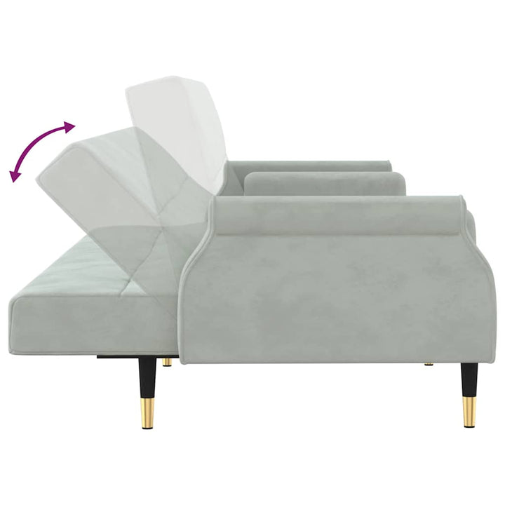Bäddsoffa Med Dynor Sammet