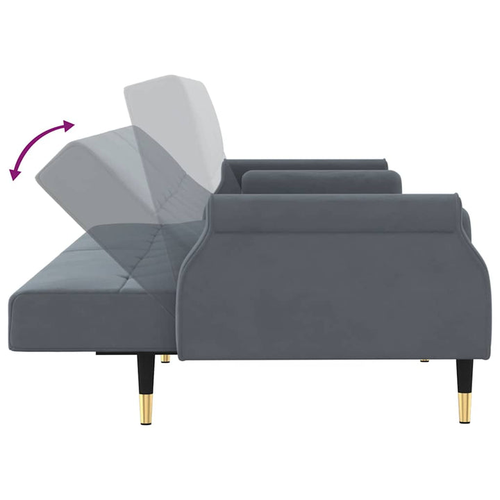 Bäddsoffa Med Dynor Sammet