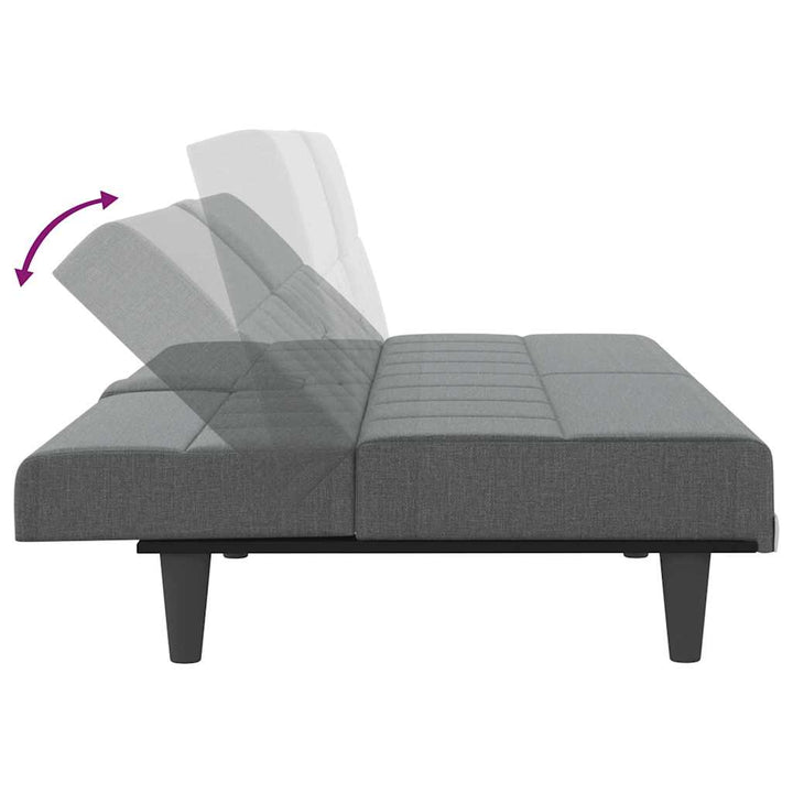 Bäddsoffa Med Mugghållare Tyg