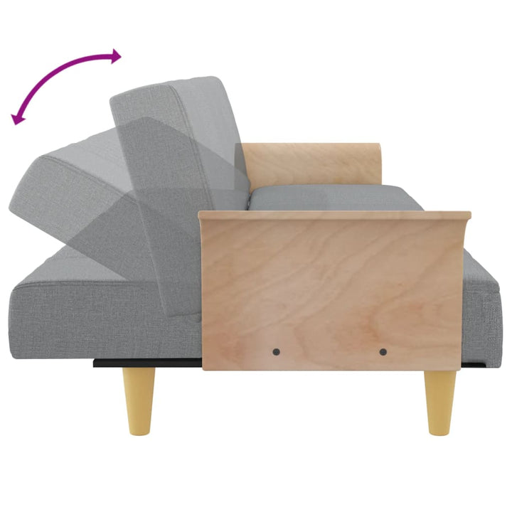 Bäddsoffa Med Armstöd Tyg