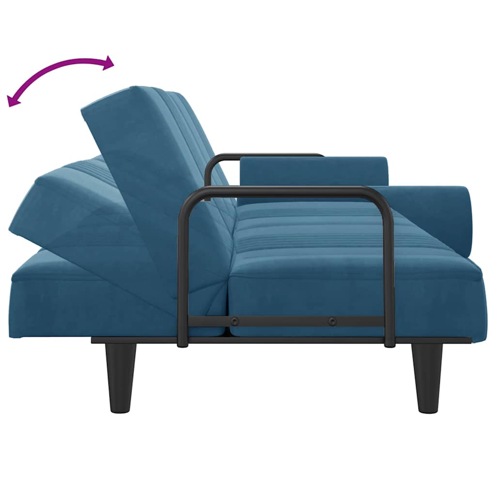 Bäddsoffa Med Armstöd Sammet