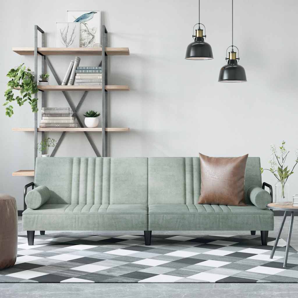 Bäddsoffa Med Armstöd Sammet