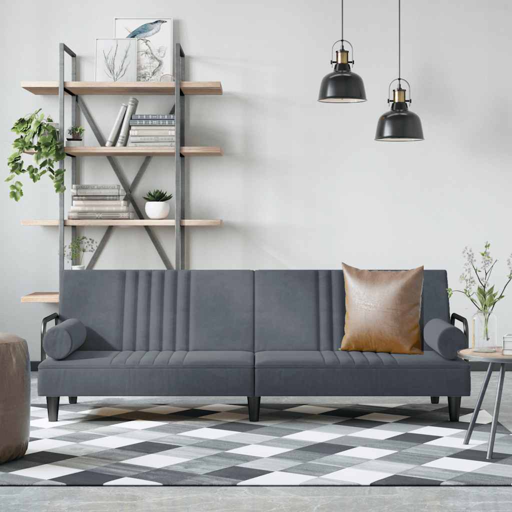 Bäddsoffa Med Armstöd Sammet