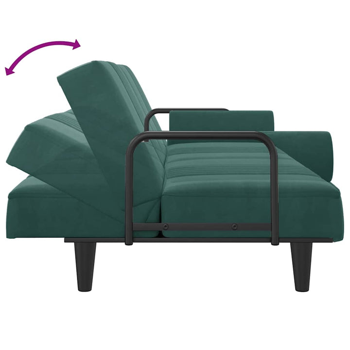 Bäddsoffa Med Armstöd Sammet