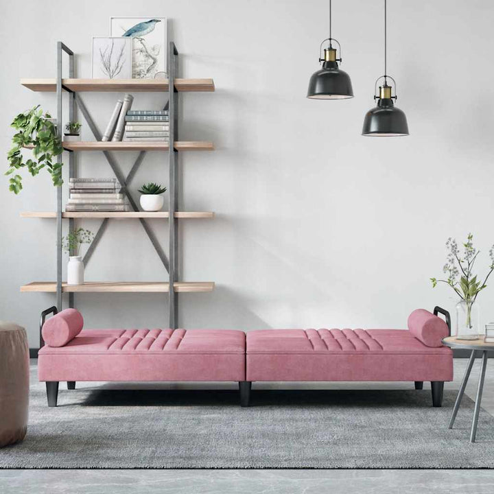 Bäddsoffa Med Armstöd Sammet