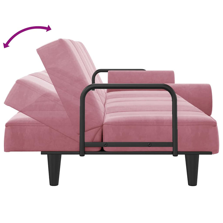 Bäddsoffa Med Armstöd Sammet