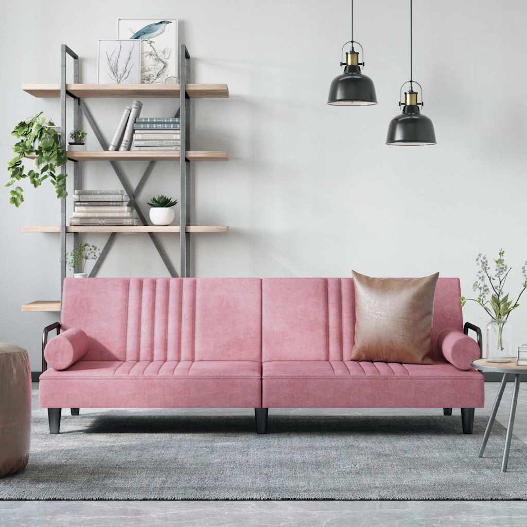 Bäddsoffa Med Armstöd Sammet