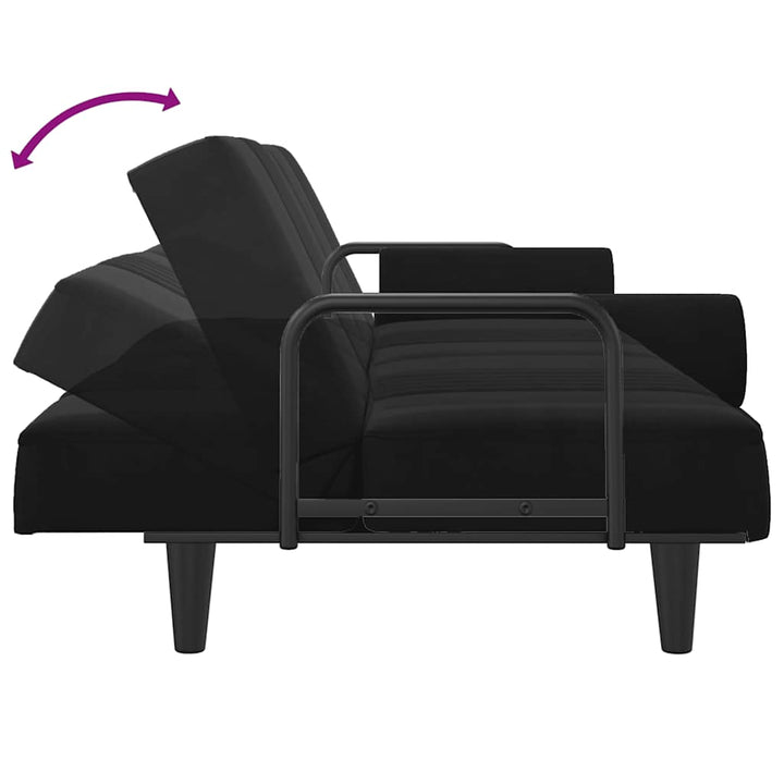 Bäddsoffa Med Armstöd Sammet