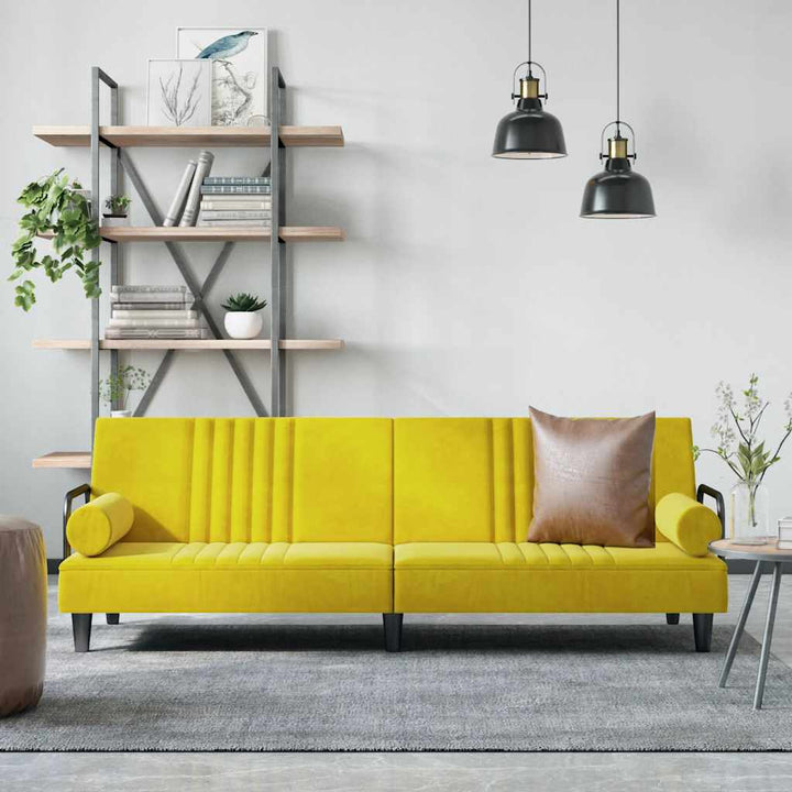 Bäddsoffa Med Armstöd Sammet