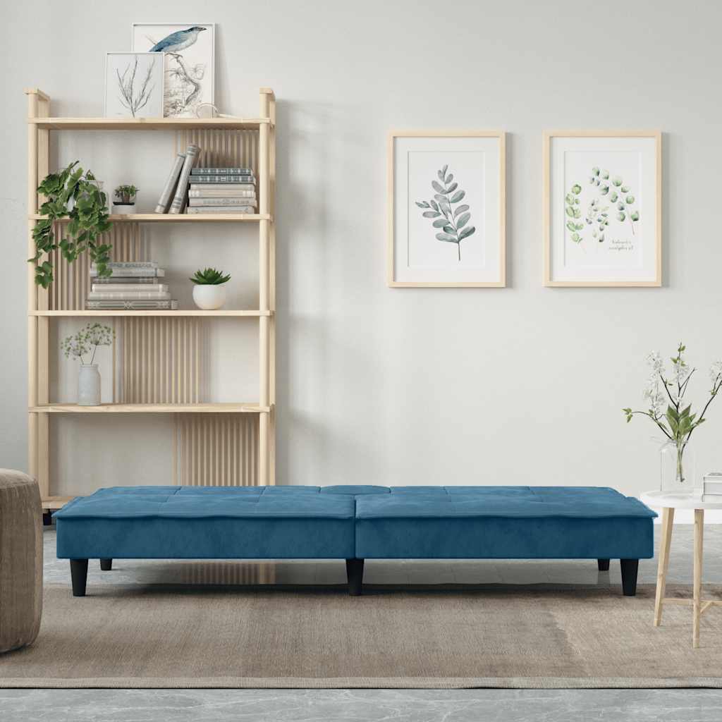 Bäddsoffa Med Mugghållare Sammet