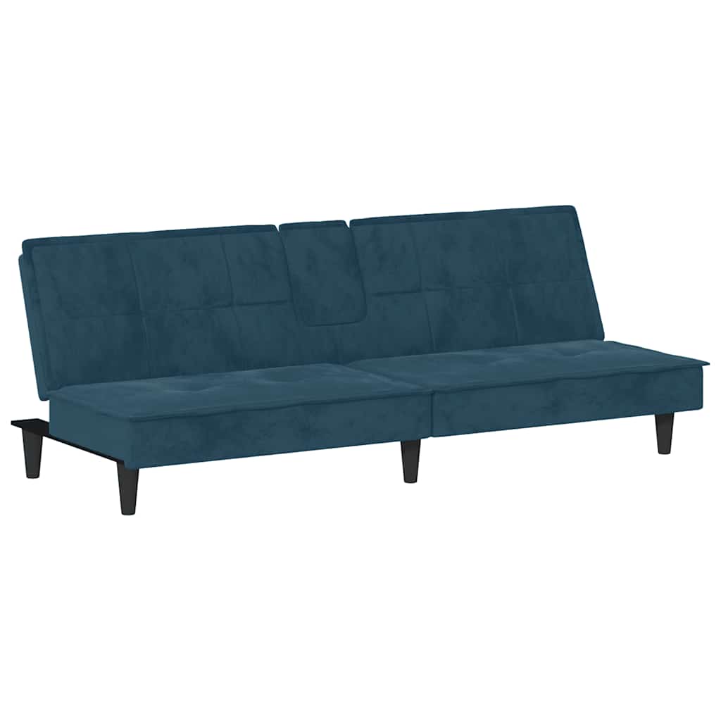 Bäddsoffa Med Mugghållare Sammet