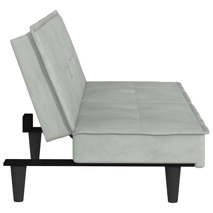 Bäddsoffa Med Kopphållare Sammet