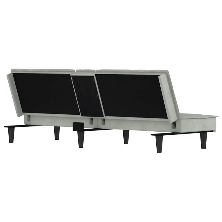 Bäddsoffa Med Kopphållare Sammet