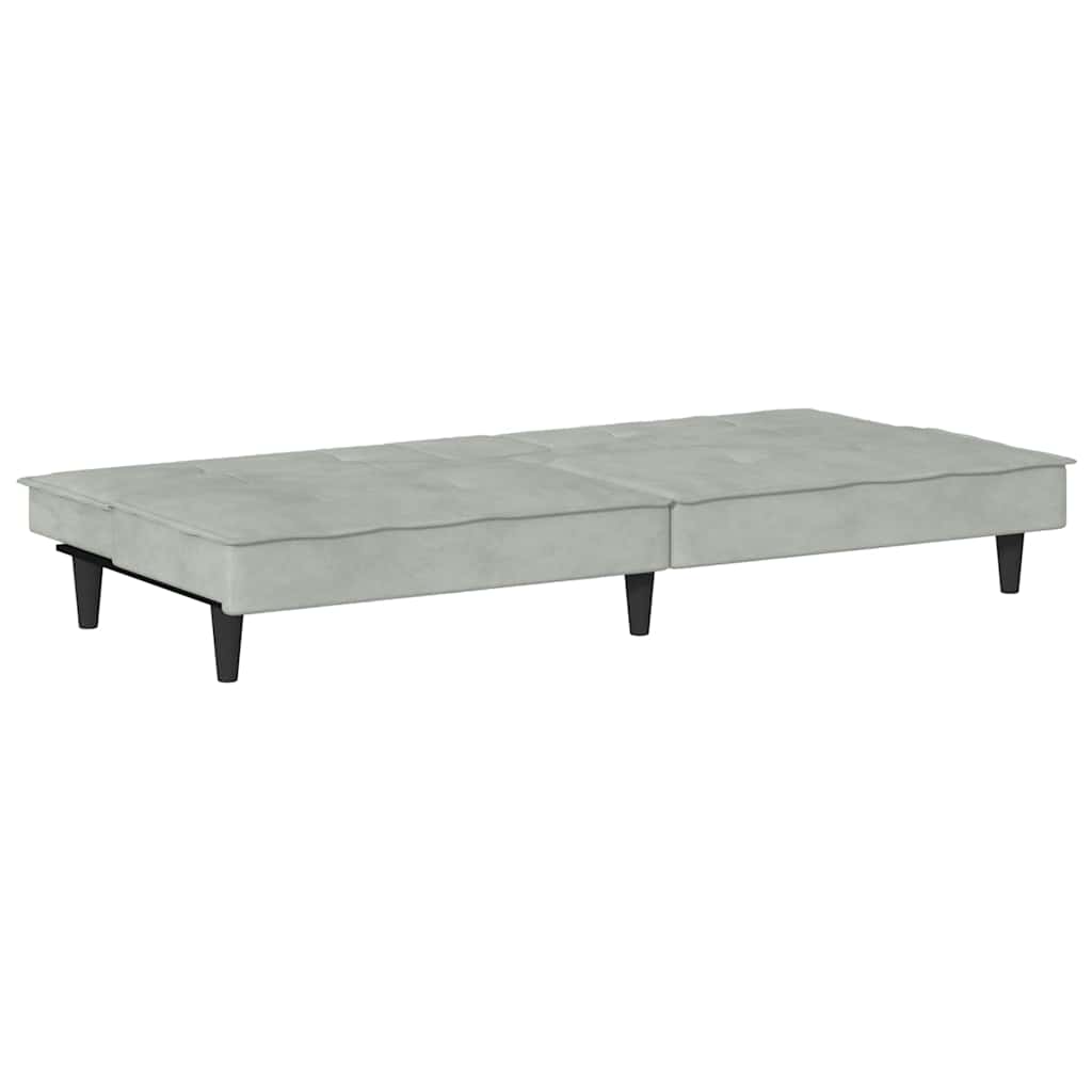 Bäddsoffa Med Kopphållare Sammet