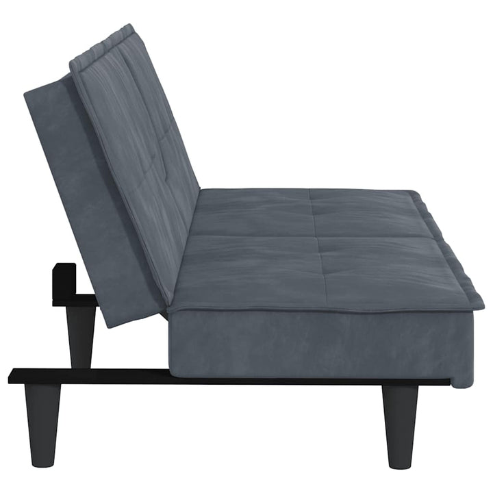 Bäddsoffa Med Mugghållare Sammet