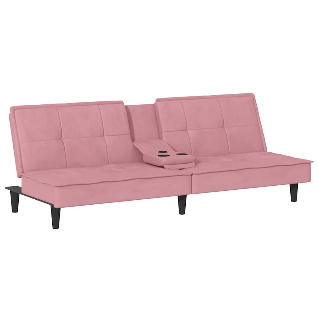 Bäddsoffa Med Mugghållare Sammet
