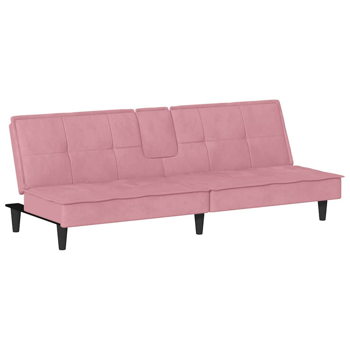 Bäddsoffa Med Mugghållare Sammet