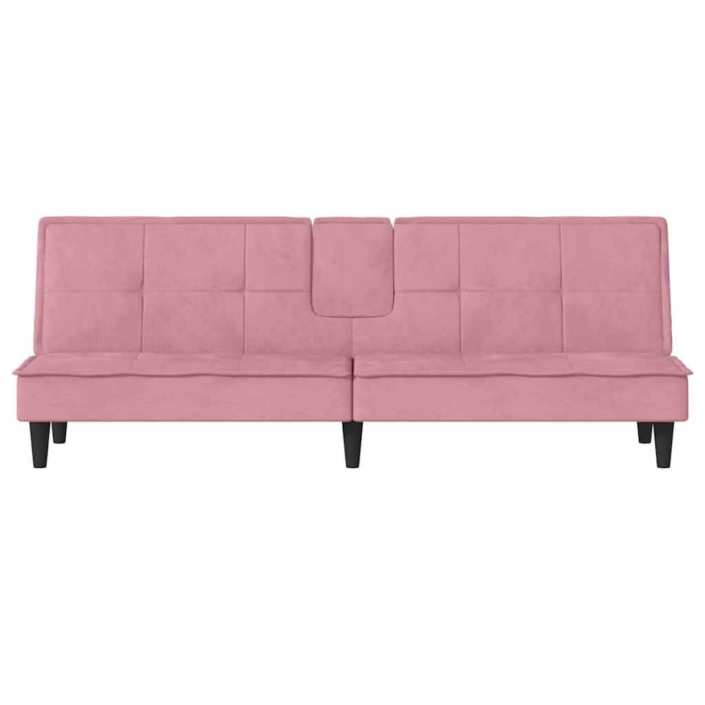 Bäddsoffa Med Mugghållare Sammet