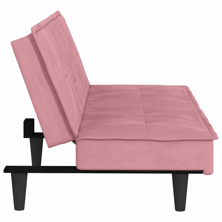 Bäddsoffa Med Mugghållare Sammet