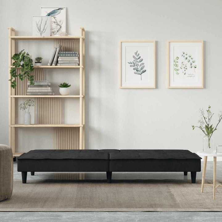 Bäddsoffa Med Mugghållare Sammet