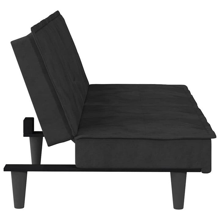 Bäddsoffa Med Mugghållare Sammet