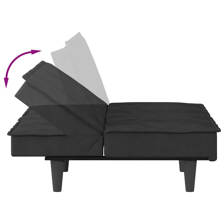 Bäddsoffa Med Mugghållare Sammet