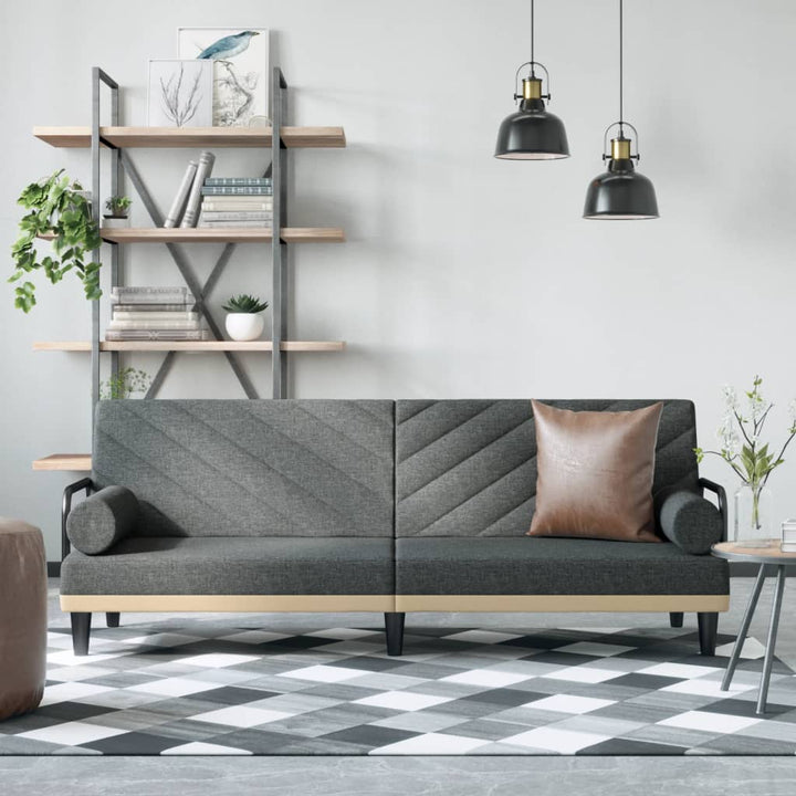 Bäddsoffa Med Armstöd Gräddvit Tyg