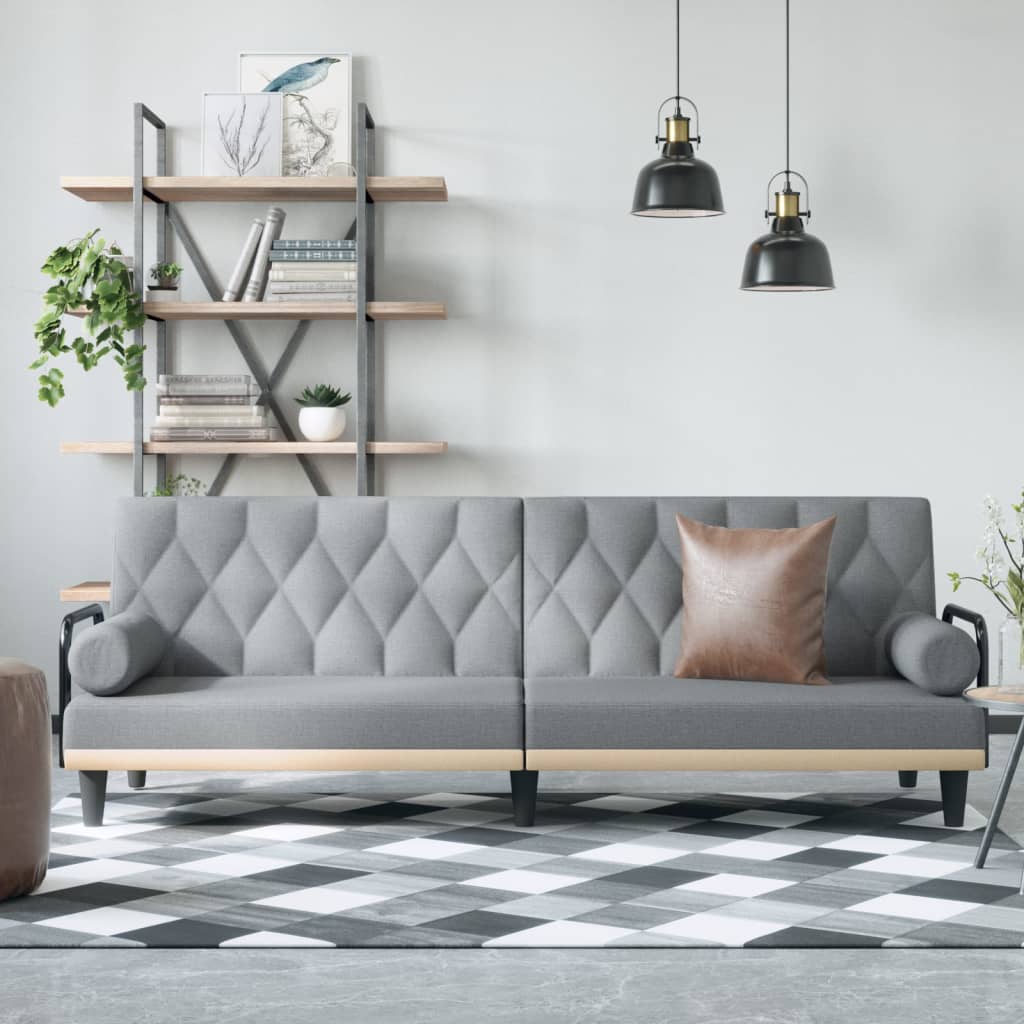 Bäddsoffa Med Armstöd Tyg