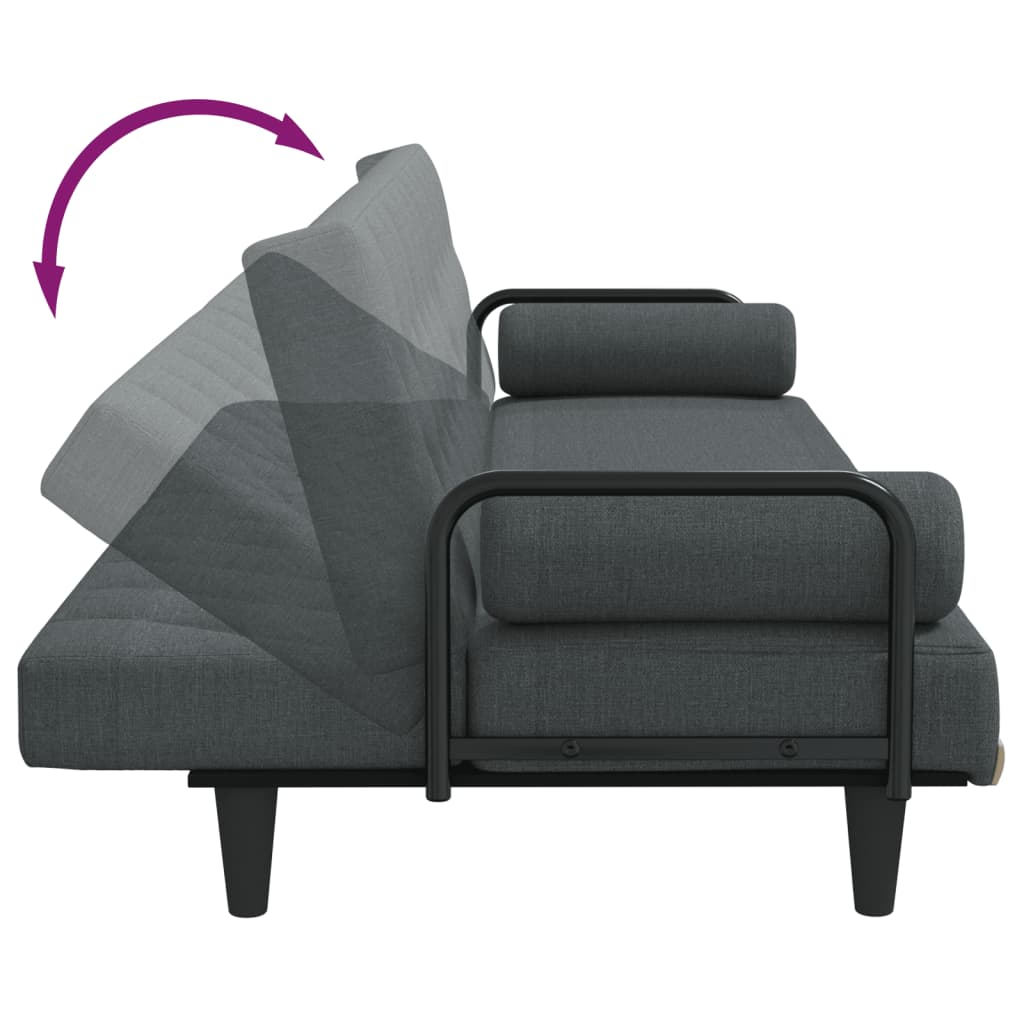Bäddsoffa Med Armstöd Tyg