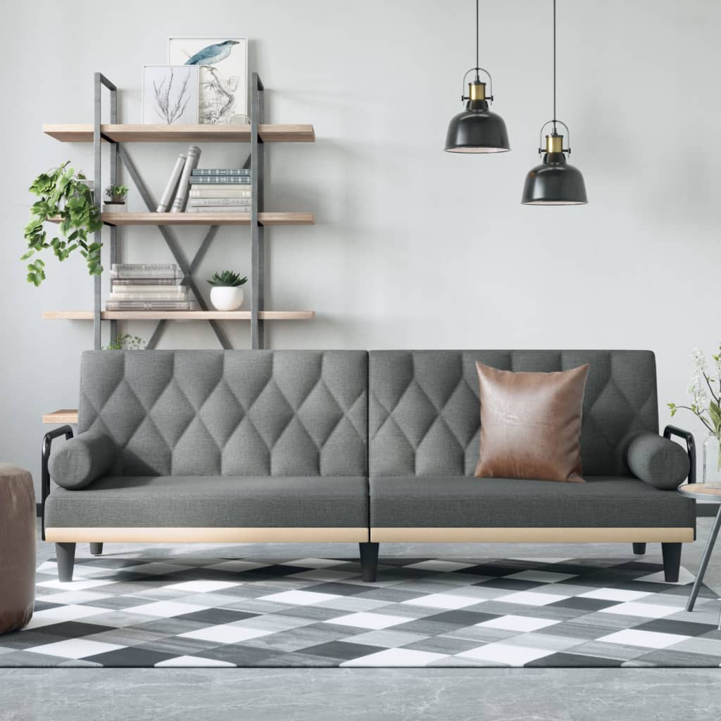 Bäddsoffa Med Armstöd Tyg