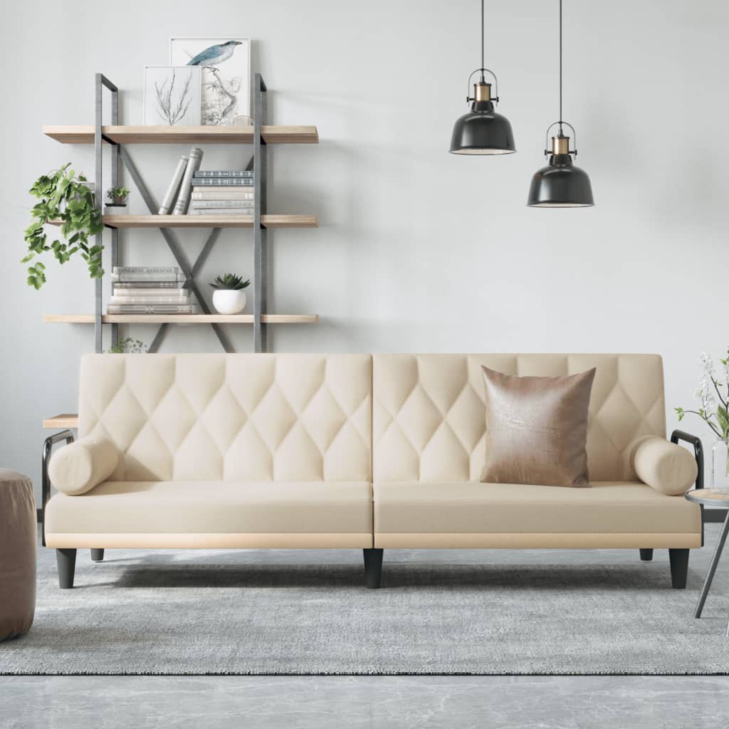 Bäddsoffa Med Armstöd Tyg