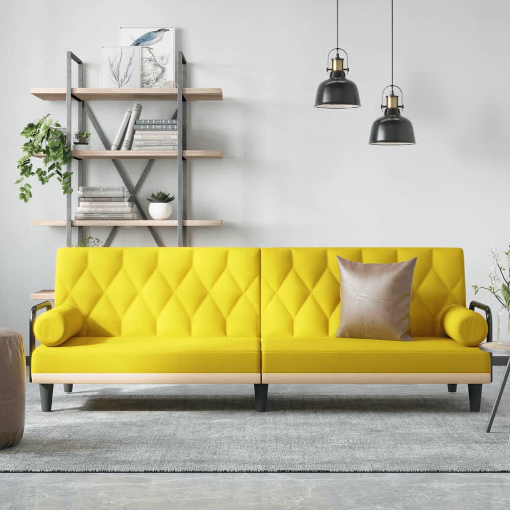 Bäddsoffa Med Armstöd Tyg